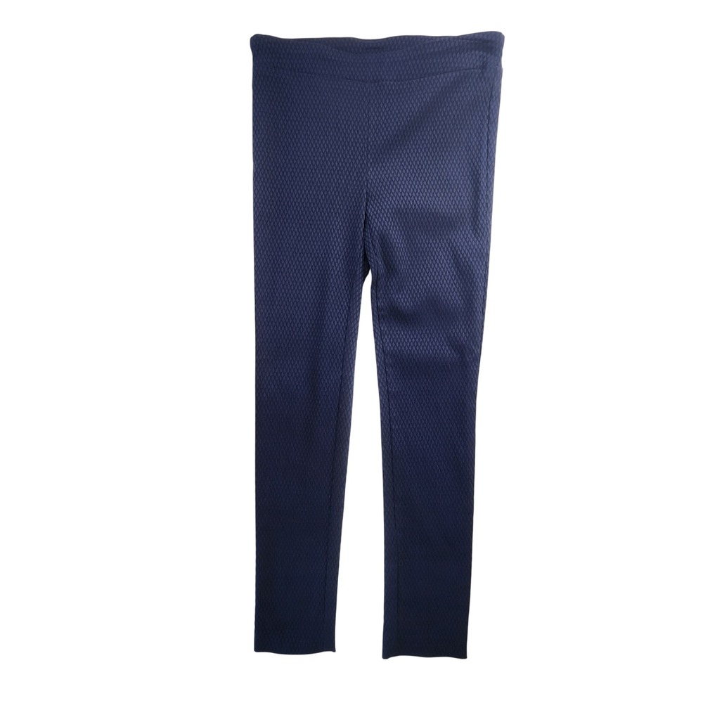 Jules & Leopold Navy Blue Diamond Jacquard‎ Pull On Slim Pants Small CH23157
